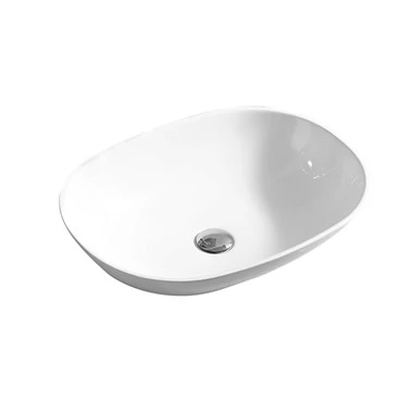Lavabo sobre encimera de resina de piedra
